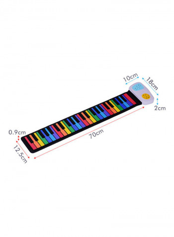 49-Key Rainbow Roll-Up Electronic Keyboard