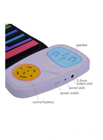 49-Key Rainbow Roll-Up Electronic Keyboard