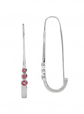 White Gold Plated925 Sterling Silver Tourmaline Studded J-Hoop Earrings reviews White Gold Plated925 Sterling Silver Tourmaline Studded J-Hoop Earrings