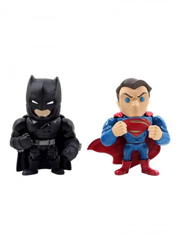 2-Piece Metals Die Cast Batman V Superman Bobblehead Set M10 4inch