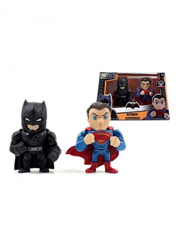 2-Piece Metals Die Cast Batman V Superman Bobblehead Set M10 4inch