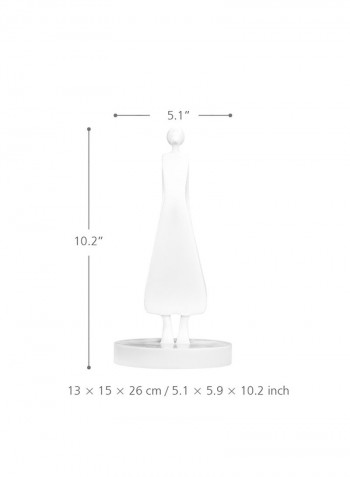 Against The Wind 3D Printed Sculpture White 800g