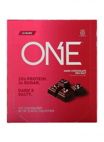 Pack Of 12 Dark Chocolate Sea Salt Bars