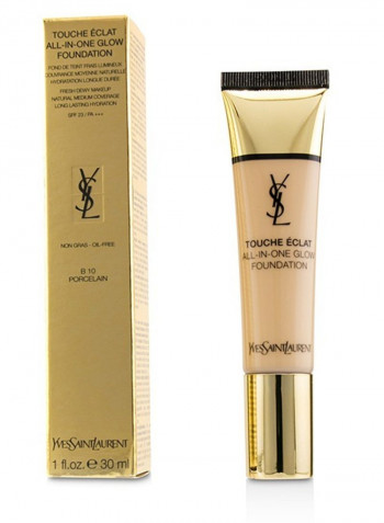 Touche Eclat All In One Glow Foundation SPF23 B10 Porcelain