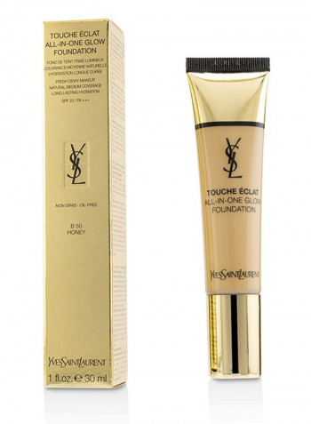 Touche Eclat All In One Glow Foundation SPF23 B50 Honey