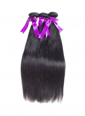 3-Piece Brazilian Straight Wavy Hair Extension Black