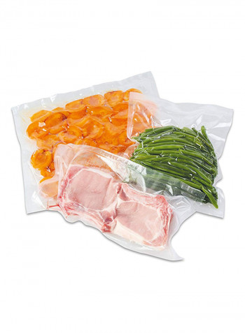50-Piece Vacuum Packing Bags White 30centimeter
