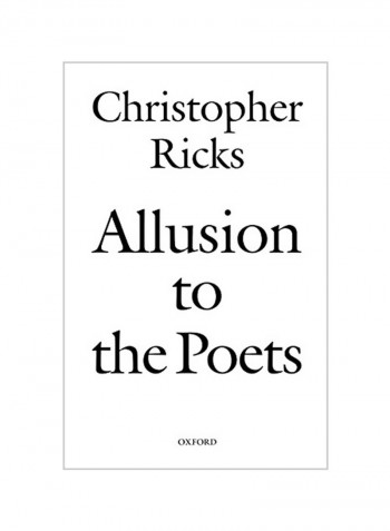 Allusion to the Poets Paperback