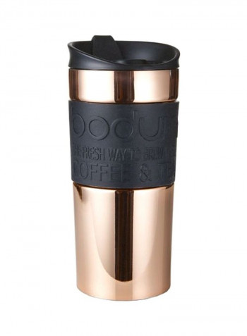 Stainless Steel Vacuum Travel Mug Copper/Black 450ml