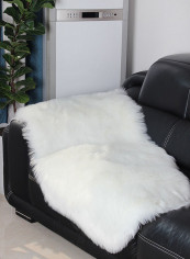 Comfortable Fluffy Design Sofa Slipcover White 60 x 90centimeter