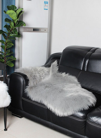 Fluffy Floor Mat Grey 60 x 90centimeter