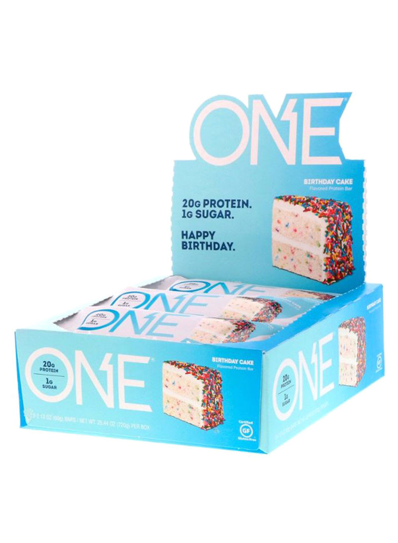 Pack Of 12 One Bar Birthday Cake Flavour