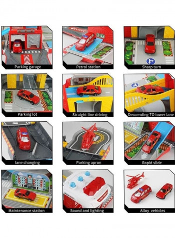 2-In-1 Fire Station Playset 90 x 52cm