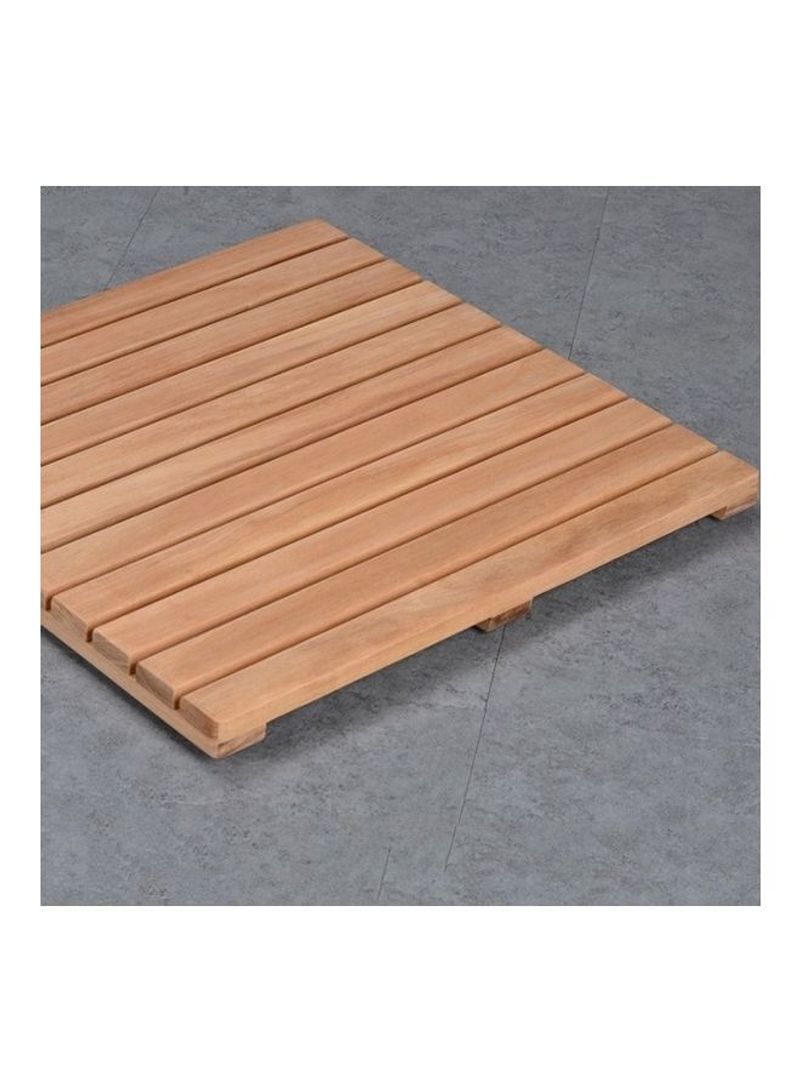 Solid Wood Non-slip Floor Mat Shower Room Mat Multicolour 65x8x65cm