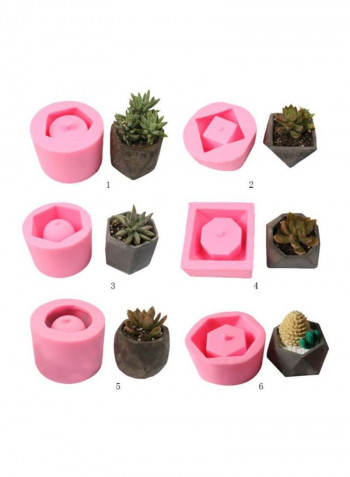 Flower Potted Planter Silicone Mold Pink 14centimeter
