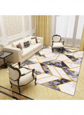Geometric Pattern Anti-Sleep Soft Carpet Multicolour 80x120centimeter