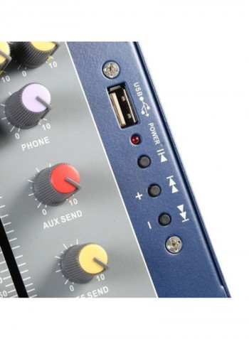 F4 Professional Metal 4 Channel Live Mixer Mixing Console With Bulit-in Effect Processor Mic Input