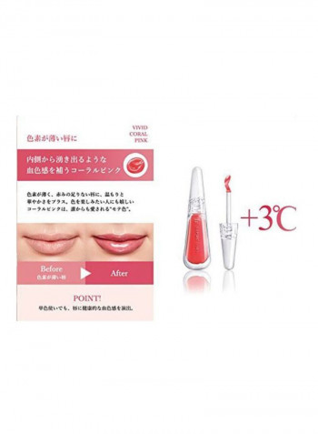 Lip38℃ Lip Treatment +3°C Lip Gloss Vivid Coral Pink