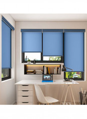 Single Fibra Roller Non-Blackout Window Shade Blue 200x240cm