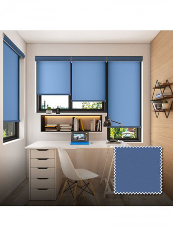 Single Fibra Roller Non-Blackout Window Shade Blue 200x240cm