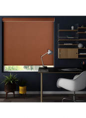 Single Fibra Roller Non-Blackout Window Shade Brown 200x240cm