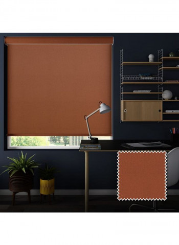 Single Fibra Roller Non-Blackout Window Shade Brown 200x240cm