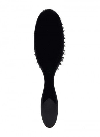 Oval Cushion Purse Size Hair Brush Black/Red