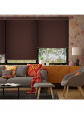 Single Fibra Roller Non-Blackout Blind Brown 200x240cm