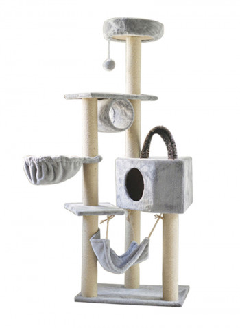 Cat Tree Tower House Grey/Beige 160centimeter