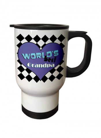 Worlds Best Grandpa Travel Mug White 14ounce