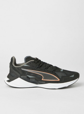UltraRide Running Shoes Black-Lava Blast-Silver