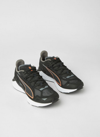 UltraRide Running Shoes Black-Lava Blast-Silver