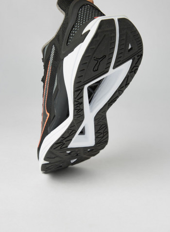 UltraRide Running Shoes Black-Lava Blast-Silver