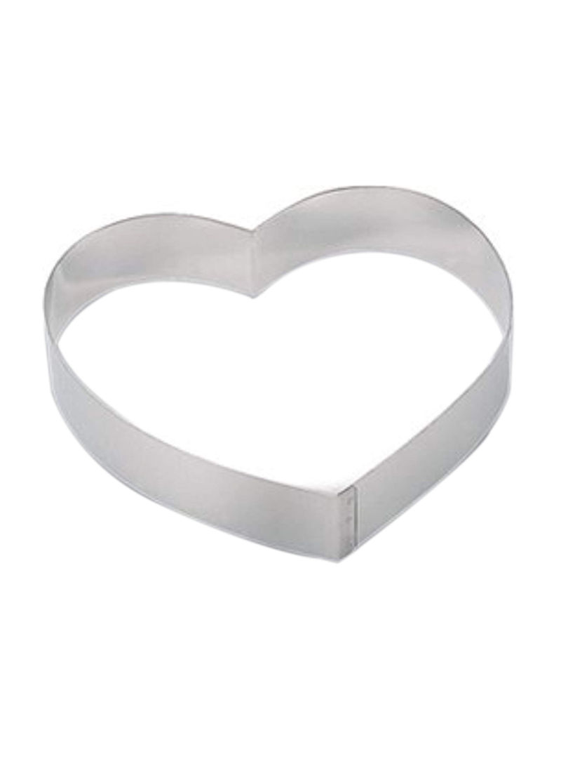 Heart Shaped Cake Ring Silver 12x5centimeter