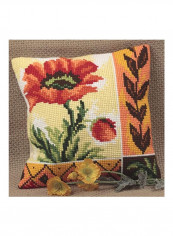Cushion Pillow Cross Stitch Kit Yellow/Orange/Green reviews Cushion Pillow Cross Stitch Kit Yellow/Orange/Green