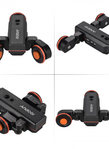 Motorized Video Camera Dolly With Scale Indication Black