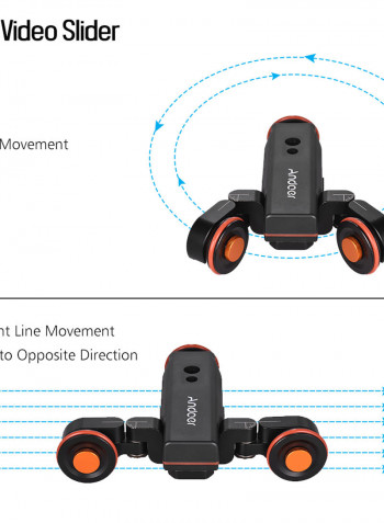 Motorized Video Camera Dolly With Scale Indication Black