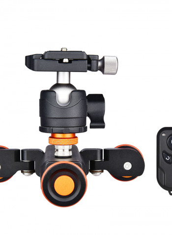 Motorized Video Camera Dolly With Scale Indication Black