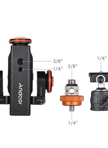 Motorized Video Camera Dolly With Scale Indication Black