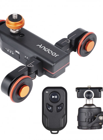Motorized Video Camera Dolly With Scale Indication Black
