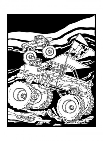 Truck Velvet Art Set Black/White