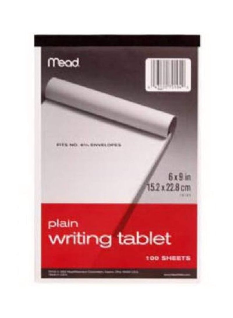 6-Piece Plain Writing Tablet White