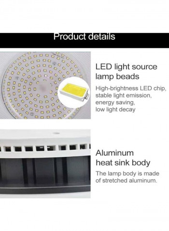 Mining Chandelier Ceiling LED Light White/Black 30 x 30 x 25centimeter
