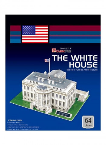 64-Piece White House 3D Puzzle