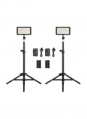 8-Piece Dimmable LED Video Light Black reviews 8-Piece Dimmable LED Video Light Black