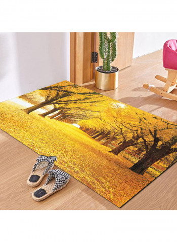 Modern Simple Print Non-Slip Area Rug Gold 80x120centimeter