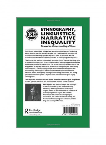 Ethnography, Linguistics, Narrative Inequality: Toward An Understanding Of Voice Paperback