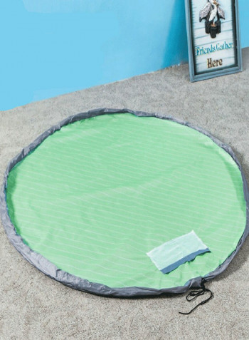 Portable Drawstring Pattern Toy Storage Mat Green/White/Grey 150centimeter