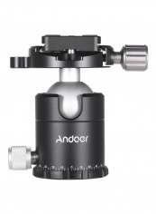 Ballhead Camera Tripod Head 9centimeter Black/Silver