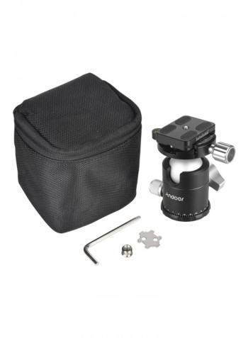 Ballhead Camera Tripod Head 9centimeter Black/Silver